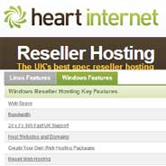 Heart Internet Windows Reseller Hosting Offers